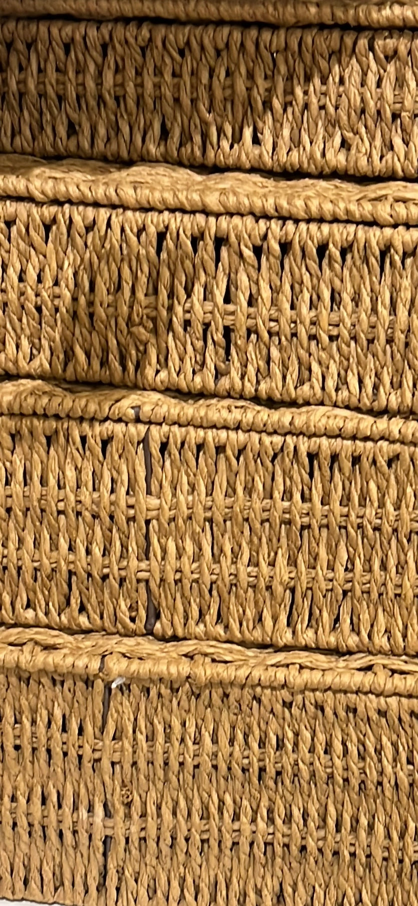 Square Rafia Weave Box