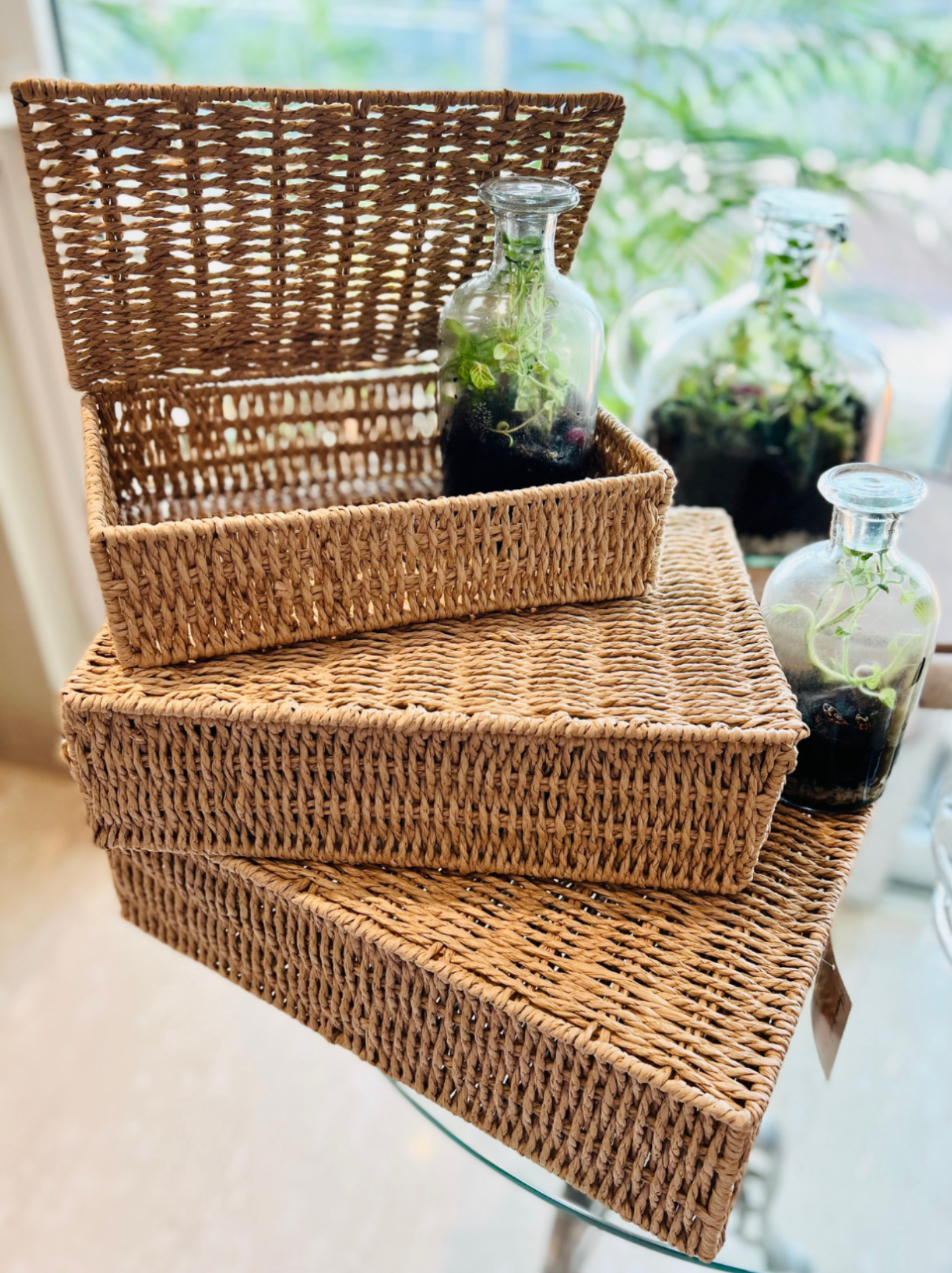 Rafia Weave Box - Ivory