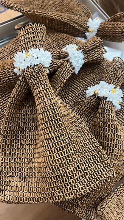 Rafia Flat Potli (pack of 10) mix color bag