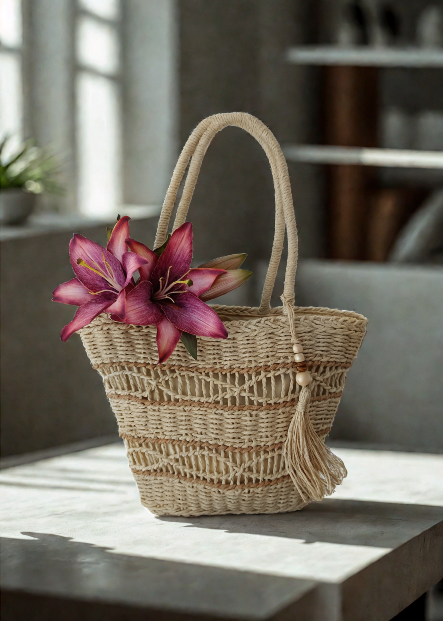 Rafia Knit Bag