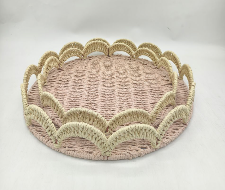 Scallop Round Trays (set of 2)