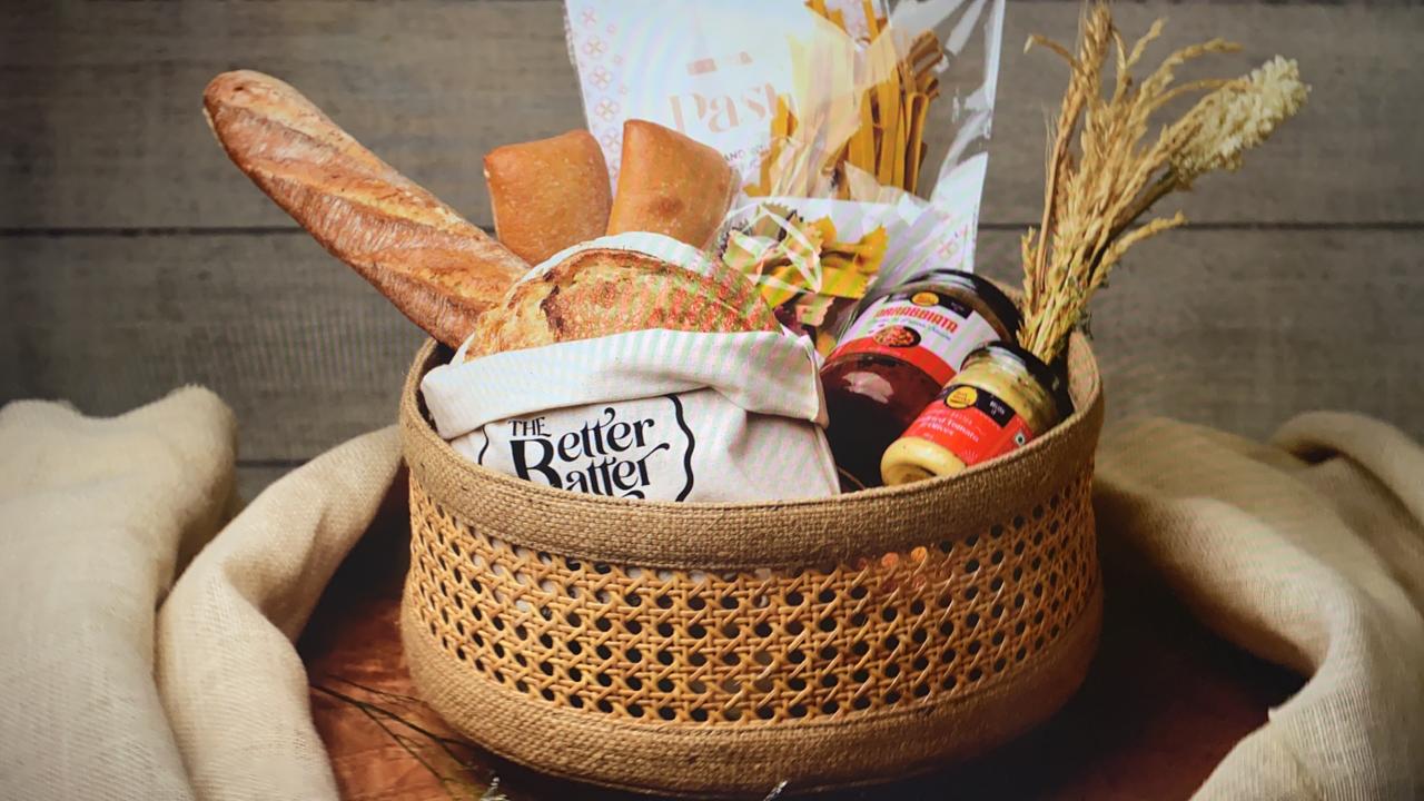 Natural Cane Basket - Round