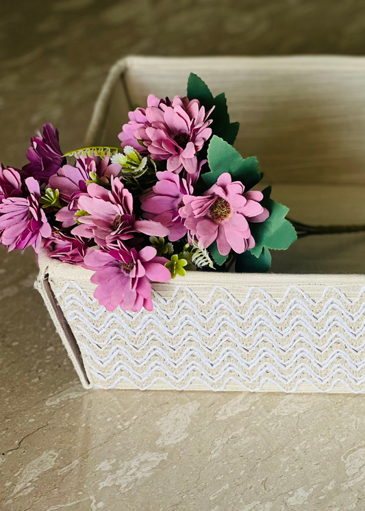 Tray Rafia Cladded (Collapsable)(Pack of 5)