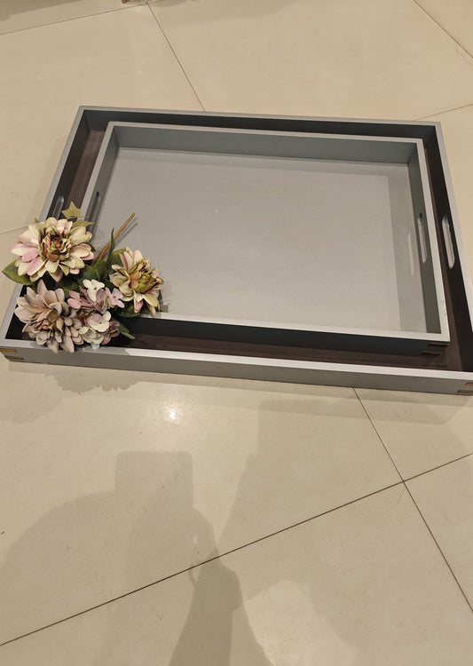 Tray Lacqured - Silver