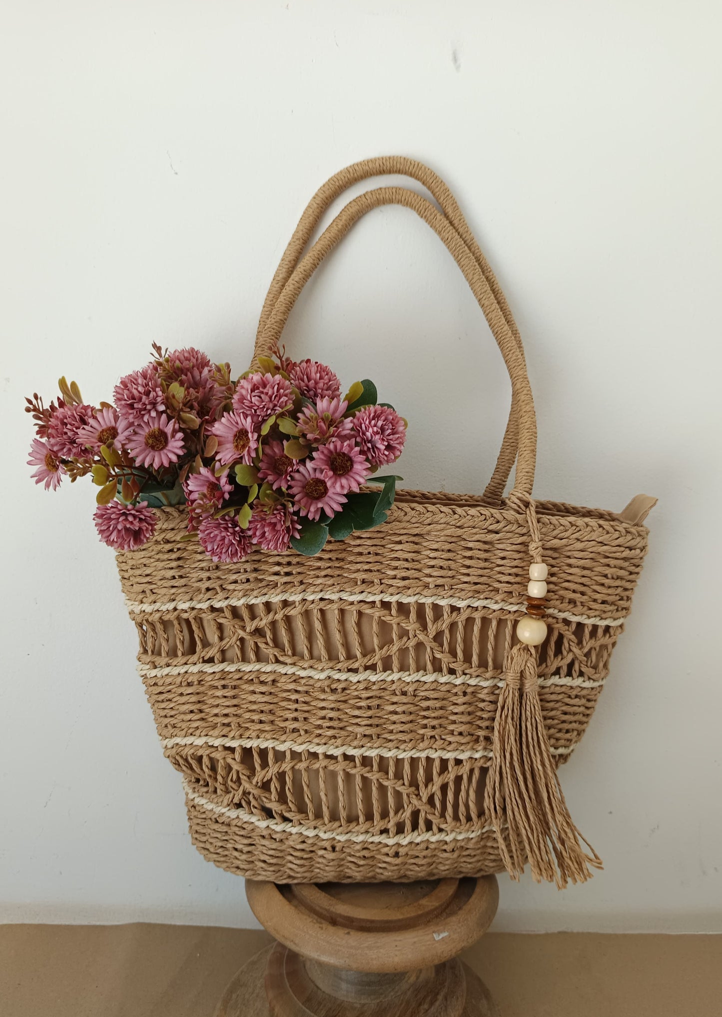 Rafia Bag - Beige