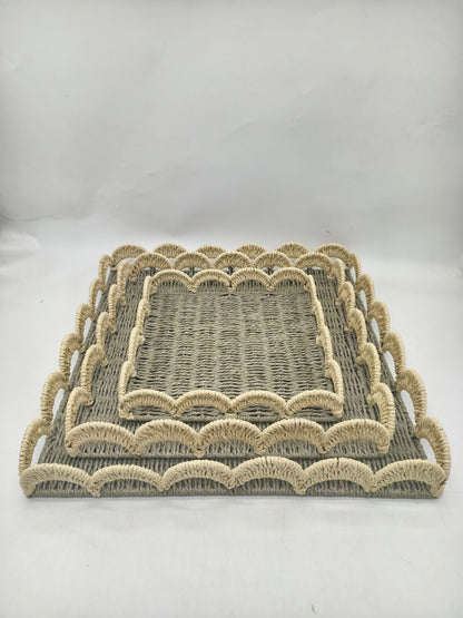 Square Scallop Tray Square Large