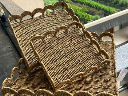 Square Scallop Tray Square Large