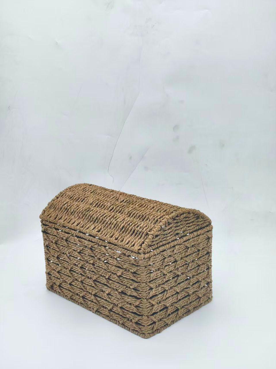 Beige Rafia box sandook